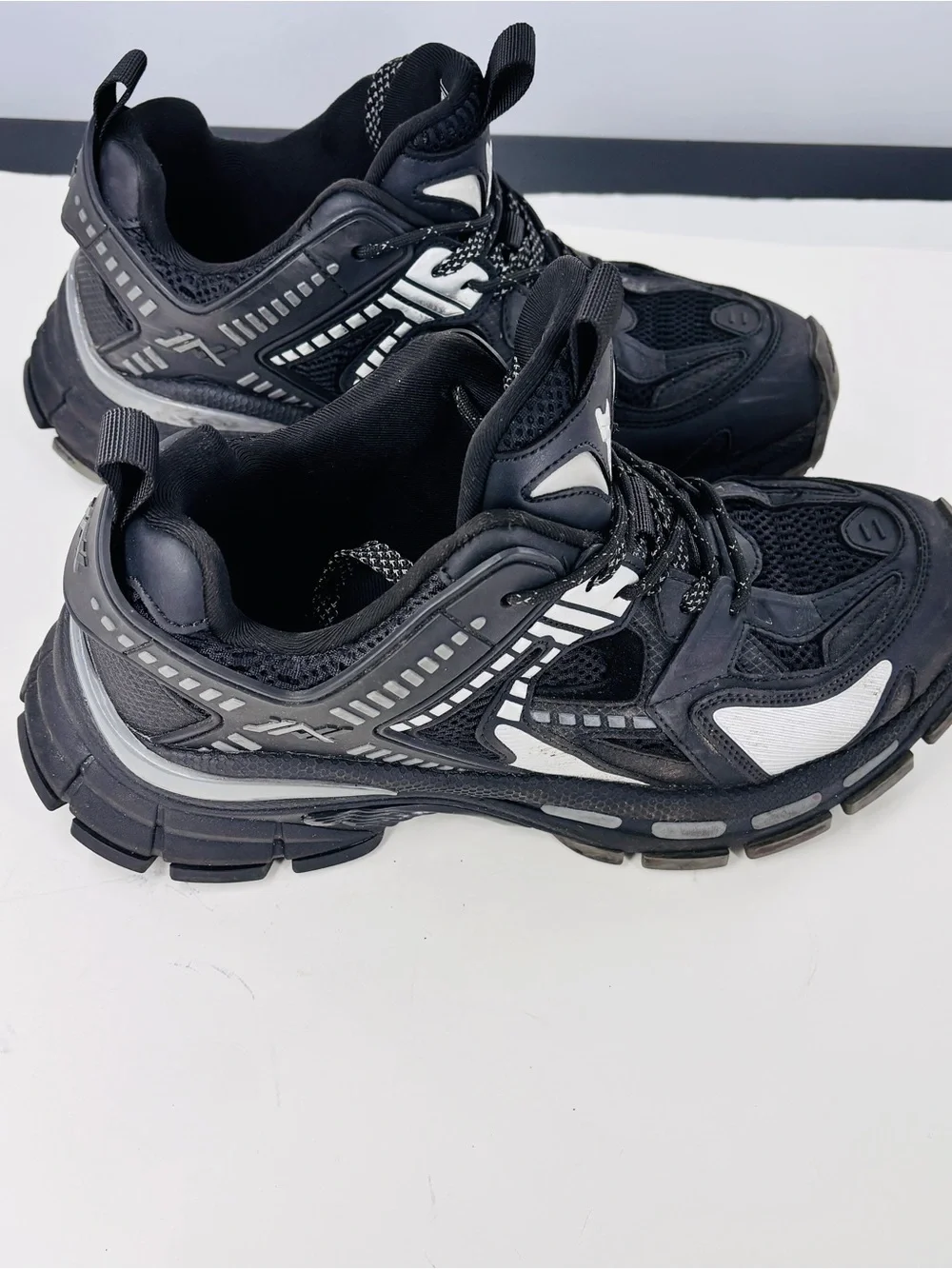 Javi Black and White Sneakers with Chunky Sole and Breathable Upper